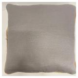 Gray Throw Pillows - 2-Pack With Jute Rope Trim