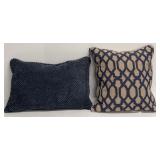 Villa Fluff Technique Throw Pillows - Duck Feather Fill (Lot of 2)