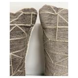 Throw Pillows - Geometric Pattern Taupe Gray, 2-Pack