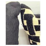 K & K Interiors Throw Pillows - Geometric Black & Cream - Lot of 4