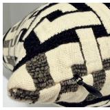 K & K Interiors Throw Pillows - Geometric Black & Cream - Lot of 4