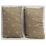 Beige Floral Throw Pillows 3-Pack