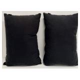 Creative Co-Op Black Cotton-Blend Lumbar Pillow (Lot of 2)