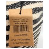 Creative Co-Op Black Cotton-Blend Lumbar Pillow (Lot of 2)