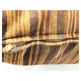 Sunbrella Cushions - 3-Piece Set Brown Stripe & Leaf Print