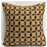 Sunbrella Cushions - 3-Piece Set Brown Stripe & Leaf Print
