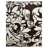 Damask Pattern Throw Pillows - Pair, Black & Cream, Rectangular