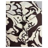 Damask Pattern Throw Pillows - Pair, Black & Cream, Rectangular