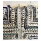 3-Piece Blue Decorative Throw Pillow Set in various patterns