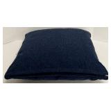 Euphoria 3-Piece Throw Pillow Set - Denim Blue & Beige Geometric Trellis