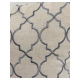 Euphoria 3-Piece Throw Pillow Set - Denim Blue & Beige Geometric Trellis