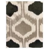 Chavan Interiors Ikat Throw Pillow Set - Beige Taupe & Black, 3-Piece