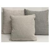Pillows - Gray Textured Throw Pillows 3-Pack