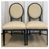 Classic Concepts INC - Pair of Oval-Back Upholstered Chairs