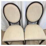 Classic Concepts INC - Pair of Oval-Back Upholstered Chairs