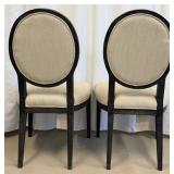 Classic Concepts INC - Pair of Oval-Back Upholstered Chairs