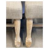 Pair of Beige Upholstered Chairs with Nailhead Trim Imported by JGW Furniture (Matches lot 13)