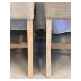 Pair of Beige Upholstered Chairs with Nailhead Trim Imported by JGW Furniture (Matches lot 13)