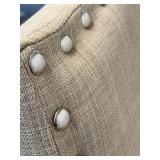 Pair of Beige Upholstered Chairs with Nailhead Trim Imported by JGW Furniture (Matches lot 13)