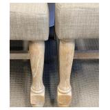 Pair of Beige Upholstered Chairs with Nailhead Trim Imported by JGW Furniture (Matches lot 12)