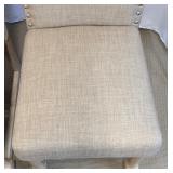 Pair of Beige Upholstered Chairs with Nailhead Trim Imported by JGW Furniture (Matches lot 12)