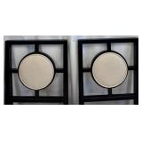 Pair of Wellhouse International CO.,LTD Black Wood Dining Chairs with Round Upholstered Backs & Cream Seats (Matches Lot 15 & 16)