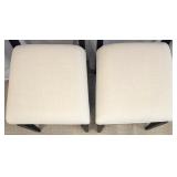 Pair of Wellhouse International CO.,LTD Black Wood Dining Chairs with Round Upholstered Backs & Cream Seats (Matches Lot 15 & 16)