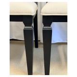 Pair of Wellhouse International CO.,LTD Black Wood Dining Chairs with Round Upholstered Backs & Cream Seats (Matches Lot 15 & 16)