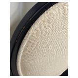 Pair of Wellhouse International CO.,LTD Black Wood Dining Chairs with Round Upholstered Backs & Cream Seats (Matches Lot 15 & 16)