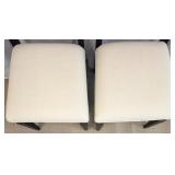 Pair of Wellhouse International CO.,LTD Black Wood Dining Chairs with Round Upholstered Backs & Cream Seats (Matches Lot 14 & 16)