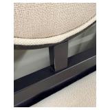 Pair of Wellhouse International CO.,LTD Black Wood Dining Chairs with Round Upholstered Backs & Cream Seats (Matches Lot 14 & 16)