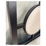 Pair of Wellhouse International CO.,LTD Black Wood Dining Chairs with Round Upholstered Backs & Cream Seats (Matches Lot 14 & 15)