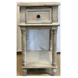Crestview Collection Distressed Gray Wood End Table / Nightstand