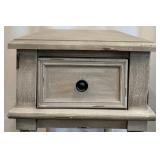Crestview Collection Distressed Gray Wood End Table / Nightstand