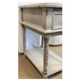 Crestview Collection Distressed Gray Wood End Table / Nightstand