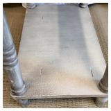 Crestview Collection Distressed Gray Wood End Table / Nightstand