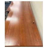 Antique Mahogany Sideboard Buffet with Carved Arched Panels & Brass Hardware