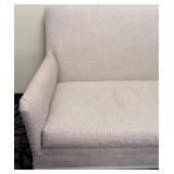 Studio M Interiors Textured Gray Upholstered Sofa with Plush Cushions