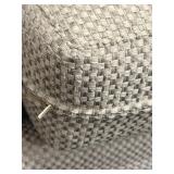 Studio M Interiors Textured Gray Upholstered Sofa with Plush Cushions