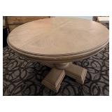 Legacy Classic Furniture Round Dining Table with Pedestal Base & Leaf
