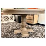 Legacy Classic Furniture Round Dining Table with Pedestal Base & Leaf