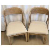 Danish Oak Dining Chairs - Pair, Mid-Century Modern (Matches Lot 26)