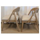 Danish Oak Dining Chairs - Pair, Mid-Century Modern (Matches Lot 25)