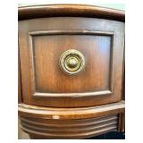 Antique Secretary Desk with Drop-Front Writing Surface, Turned Legs and Accompanying Chair