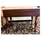 Antique Secretary Desk with Drop-Front Writing Surface, Turned Legs and Accompanying Chair