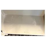 White Vintage Console Cabinet with Two Drawers & Mirrored Lattice Doors