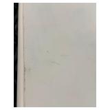 White Vintage Console Cabinet with Two Drawers & Mirrored Lattice Doors