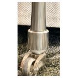 End Table - Chrome & Glass 2-Tier with Casters