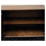 Oak Sideboard Cabinet - Mid-Century Modern - 3 Drawers & 2 Doors