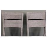 Honai Dining Chairs - White Upholstered Seats - Light Wood Finish - Slatted Back - Set of 2 (Matches Lot 36)